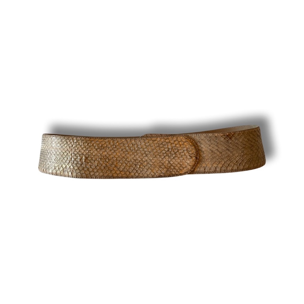 Donna Karan Genuine Whipsnake & Suede Belt
